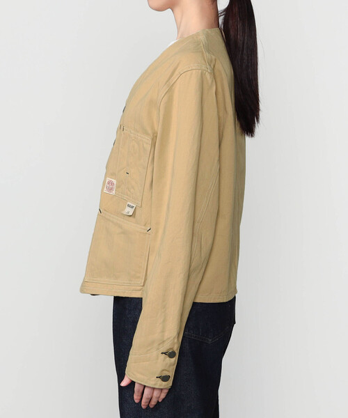 HEAD LIGHT(ヘッドライト)の「HEADLIGHT | ヘリンボーンツイル ワークジャケット WOMEN(カバーオール・レディース・ベージュ系その他・36)」の6枚目の写真