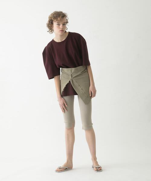 LAATO(ラート)の「half leggings(レギンス/スパッツ・レディース・ブラウン/ライトブラウン・FREE)」の1枚目の写真