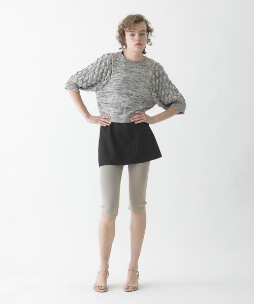 LAATO(ラート)の「half leggings(レギンス/スパッツ・レディース・ブラウン/ライトブラウン・FREE)」の4枚目の写真