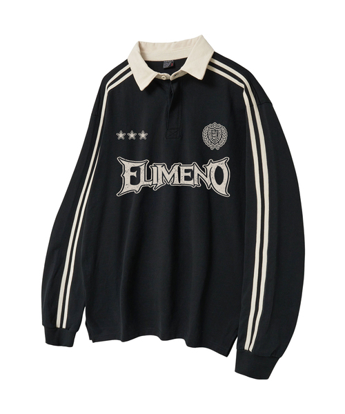 ELIMENO(エリメノ)の「EL エルテイ トラックカラーTシャツ 2カラー(Tシャツ/カットソー・メンズ・ブラック/アイボリー・1/2/3)」の1枚目の写真
