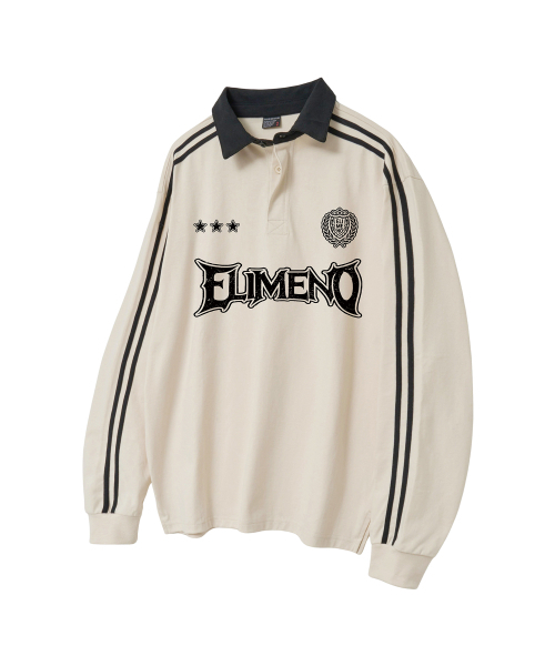 ELIMENO(エリメノ)の「EL エルテイ トラックカラーTシャツ 2カラー(Tシャツ/カットソー・メンズ・ブラック/アイボリー・1/2/3)」の12枚目の写真