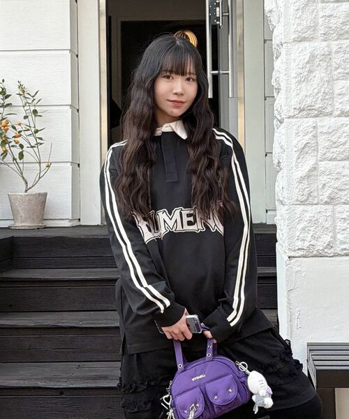 ELIMENO(エリメノ)の「EL エルテイ トラックカラーTシャツ 2カラー(Tシャツ/カットソー・メンズ・ブラック/アイボリー・1/2/3)」の7枚目の写真
