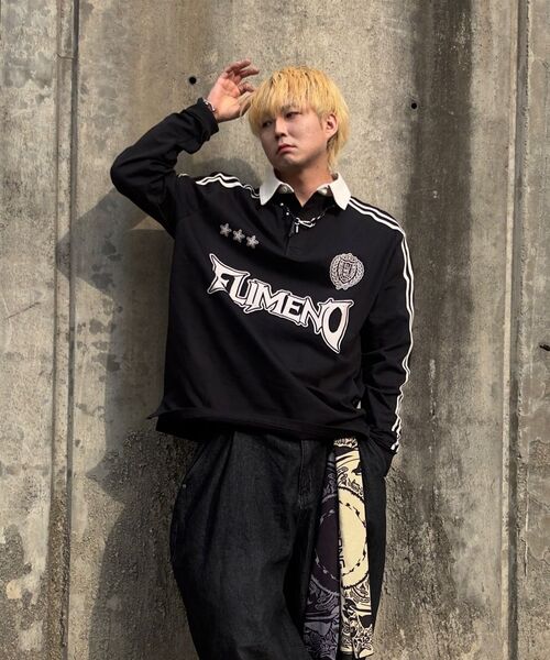ELIMENO(エリメノ)の「EL エルテイ トラックカラーTシャツ 2カラー(Tシャツ/カットソー・メンズ・ブラック/アイボリー・1/2/3)」の9枚目の写真