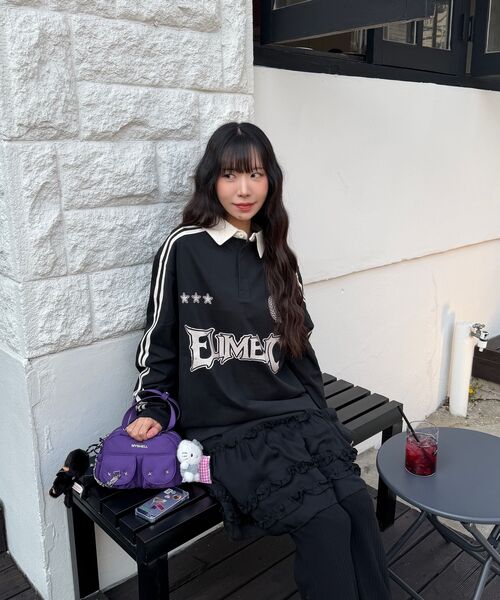 ELIMENO(エリメノ)の「EL エルテイ トラックカラーTシャツ 2カラー(Tシャツ/カットソー・メンズ・ブラック/アイボリー・1/2/3)」の10枚目の写真