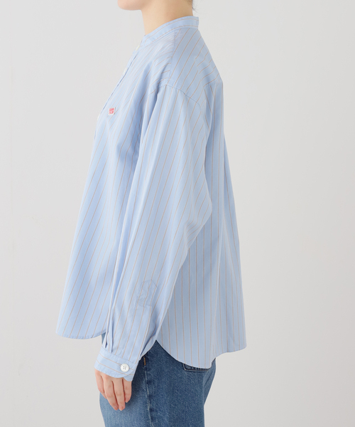DANTON(ダントン)の「DANTON/ダントン BAND COLLAR SHIRT #DT-B0341(シャツ/ブラウス・レディース・チャコールグレー/ピンク/サックスブルー・FREE)」の21枚目の写真