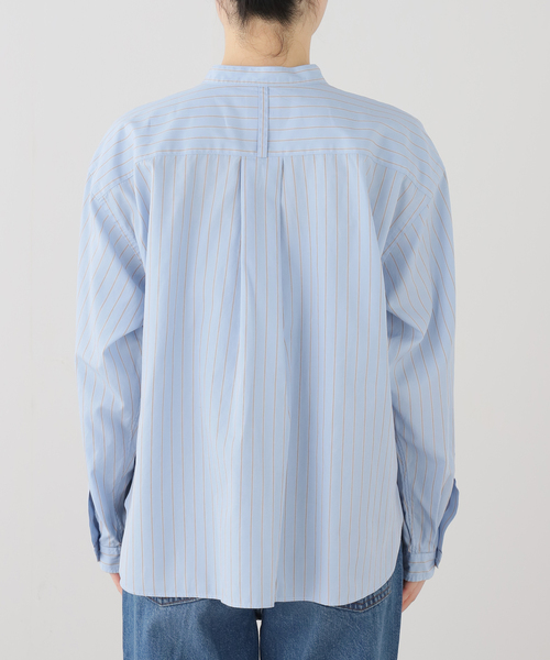 DANTON(ダントン)の「DANTON/ダントン BAND COLLAR SHIRT #DT-B0341(シャツ/ブラウス・レディース・チャコールグレー/ピンク/サックスブルー・FREE)」の22枚目の写真