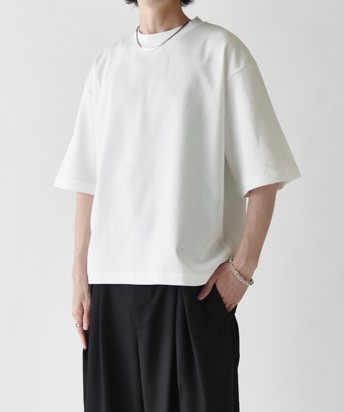 Lui's（ルイス）の「サマーミラノBIGTシャツ（Tシャツ/カットソー・メンズ・ホワイト/ブラック/チャコールグレー・S/M）」の5枚目の写真