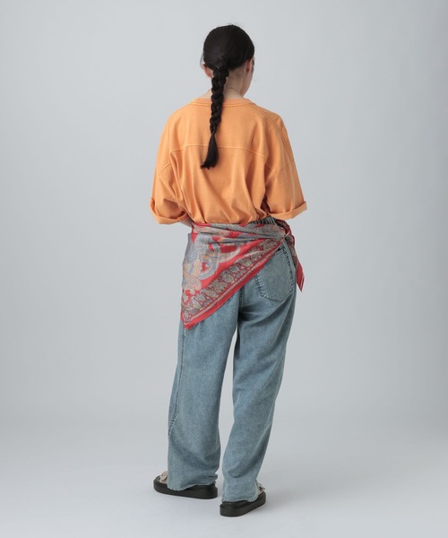 LEPSIM(レプシィム)の「ピグメントBIGT 670140(Tシャツ/カットソー・レディース・カーキ/オレンジ/オフホワイト/チャコールグレー・FREE)」の6枚目の写真