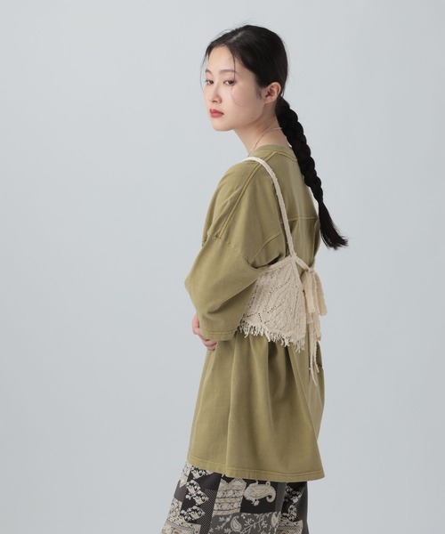 LEPSIM(レプシィム)の「ピグメントBIGT 670140(Tシャツ/カットソー・レディース・カーキ/オレンジ/オフホワイト/チャコールグレー・FREE)」の8枚目の写真