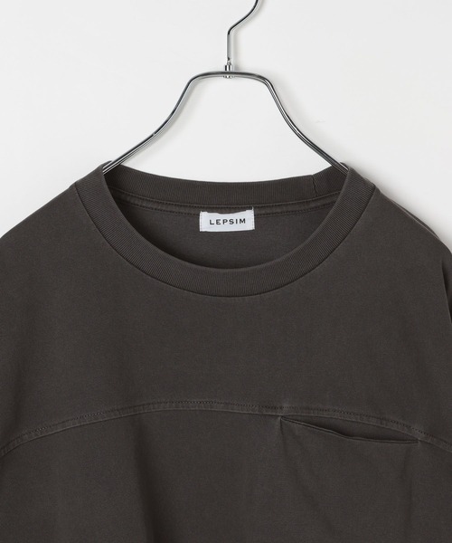 LEPSIM(レプシィム)の「ピグメントBIGT 670140(Tシャツ/カットソー・レディース・カーキ/オレンジ/オフホワイト/チャコールグレー・FREE)」の14枚目の写真