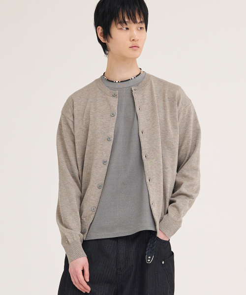 AKECII(アケシ)の「アンディソフトカーディガン_モカ(カーディガン/ボレロ・メンズ・その他・MEDIUM/LARGE)」の1枚目の写真