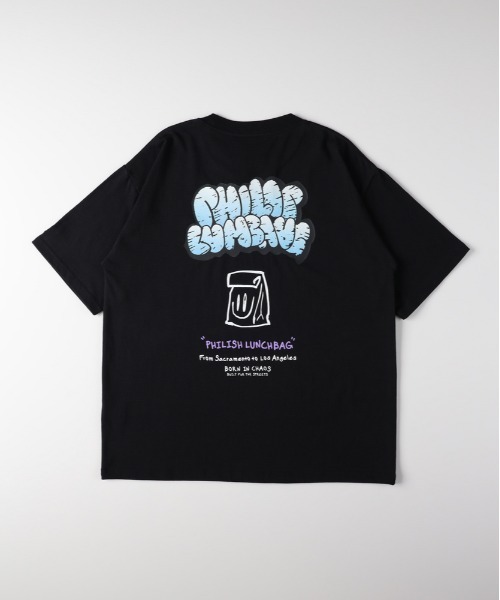 Right-on(ライトオン)の「グラフィックプリントTシャツ(Tシャツ/カットソー・メンズ・サックスブルー/ホワイト/ブラック・S/L/XL/M)」の3枚目の写真