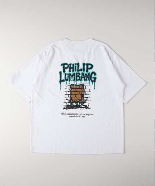 Right-on(ライトオン)の「グラフィックプリントTシャツ(Tシャツ/カットソー・メンズ・サックスブルー/ホワイト/ブラック・S/L/XL/M)」の4枚目の写真