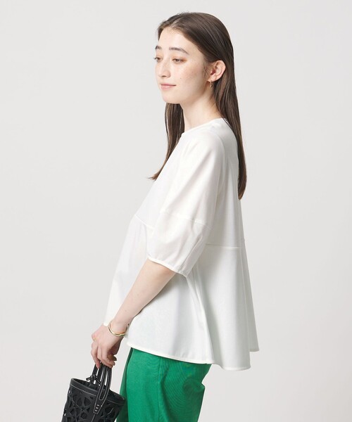 コンビネーション プリーツスリーブ カットソー United Arrows UNITED ARROWS（ユナイテッドアローズ）の「コンビ プリーツ Tシャツ