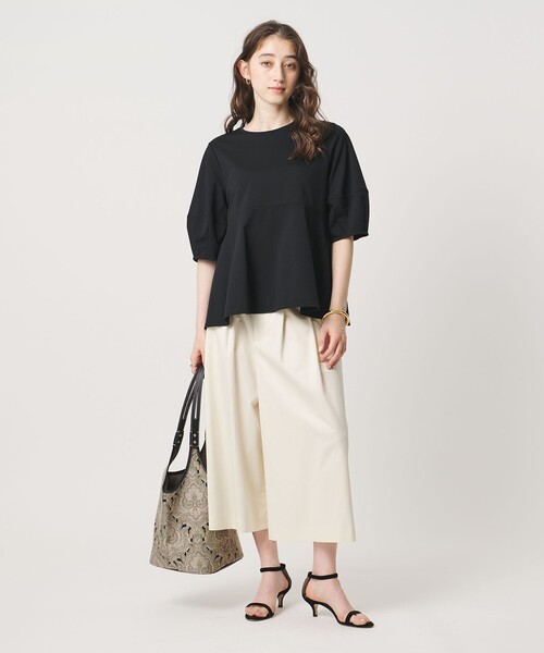 ポンチ ペプラム ショートスリーブ カットソー（Tシャツ/カットソー
