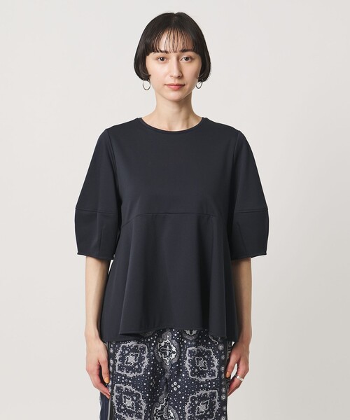 UNITED ARROWS(ユナイテッドアローズ)の「ポンチ ペプラム ショートスリーブ カットソー(Tシャツ/カットソー・レディース・ブラック/ホワイト/ネイビー・FREE)」の13枚目の写真