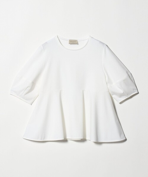UNITED ARROWS(ユナイテッドアローズ)の「ポンチ ペプラム ショートスリーブ カットソー(Tシャツ/カットソー・レディース・ブラック/ホワイト/ネイビー・FREE)」の22枚目の写真