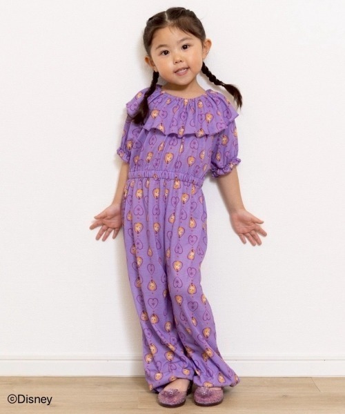 Disney(ディズニー)の「4/24(金)発売【Sophitica×tsumashi1118さん】 Disney アナと雪の女王/オールインワン(つなぎ/オールインワン・キッズ・サックスブルー/パープル・100cm/90cm/130cm/120cm/110cm)」の2枚目の写真