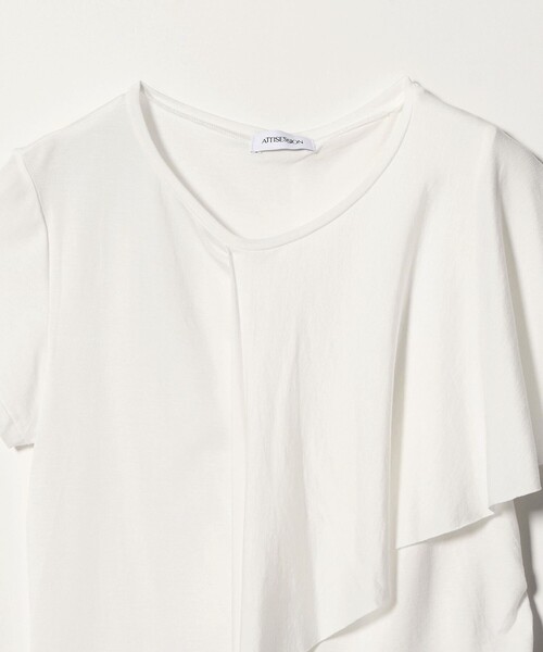 ATTISESSION(アティセッション)の「<ATTISESSION>レイヤード ラップ Tシャツ(Tシャツ/カットソー・レディース・グレー系/オフホワイト・FREE)」の22枚目の写真