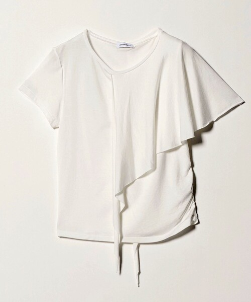 ATTISESSION(アティセッション)の「<ATTISESSION>レイヤード ラップ Tシャツ(Tシャツ/カットソー・レディース・グレー系/オフホワイト・FREE)」の11枚目の写真
