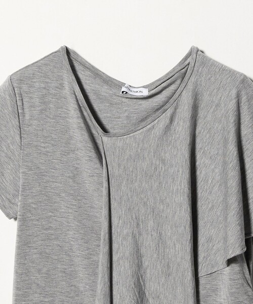 ATTISESSION(アティセッション)の「<ATTISESSION>レイヤード ラップ Tシャツ(Tシャツ/カットソー・レディース・グレー系/オフホワイト・FREE)」の14枚目の写真