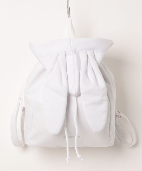 SecretDoor（シークレットドア）の「［Secret Door シークレットドア］500mlペットボトル対応！うさみみ フードデザイン リュック（バックパック/リュック・レディース・ブラック/ピンク/ホワイト・FREE）」の2枚目の写真