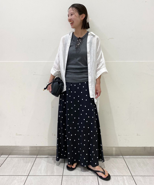 SLOBE IENA（スローブイエナ）の「《シリーズあり》リネンコットンBOXシャツ（シャツ/ブラウス・レディース・ホワイト/ピンク/ベージュ/ネイビー・FREE）」の18枚目の写真