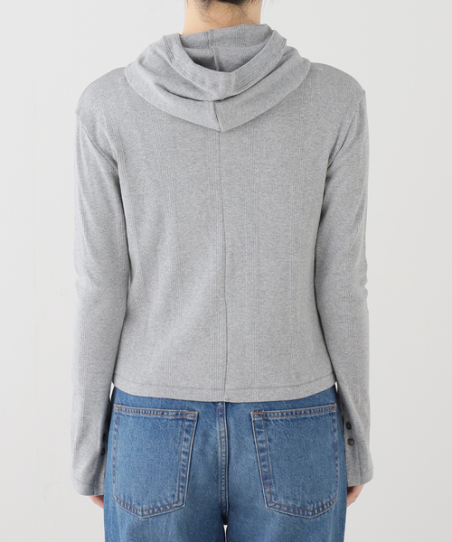 MILLER(ミラー)の「miller/ミラー SLOBE別注 HOODIE Cardigan(カーディガン/ボレロ・レディース・レッド/ホワイト/ライトグレー・FREE)」の5枚目の写真