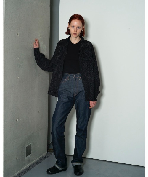 FRONT 11201(フロントワンワントゥーオーワン)の「Classic Dot Open Collar Shirt(シャツ/ブラウス・メンズ・ホワイト/ブラック・M/L/XL)」の2枚目の写真