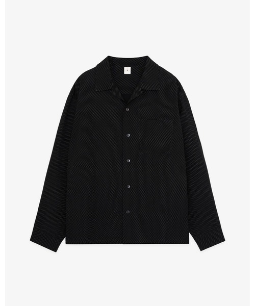 FRONT 11201(フロントワンワントゥーオーワン)の「Classic Dot Open Collar Shirt(シャツ/ブラウス・メンズ・ホワイト/ブラック・M/L/XL)」の3枚目の写真