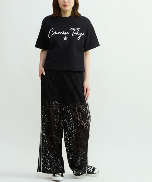 CONVERSE TOKYO(コンバーストウキョウ)の「SIDE LINE LACE PANTS(その他パンツ・レディース・ブラック/ブルー・FREE)」の4枚目の写真