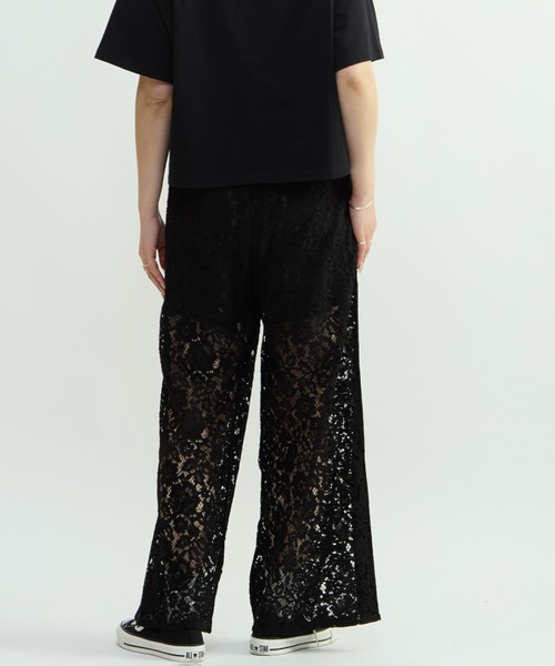 CONVERSE TOKYO(コンバーストウキョウ)の「SIDE LINE LACE PANTS(その他パンツ・レディース・ブラック/ブルー・FREE)」の3枚目の写真