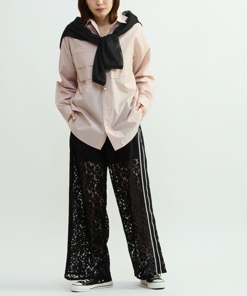 CONVERSE TOKYO(コンバーストウキョウ)の「SIDE LINE LACE PANTS(その他パンツ・レディース・ブラック/ブルー・FREE)」の7枚目の写真
