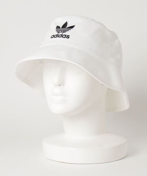 adidas（アディダス）の「バケットハット　[BUCKET HAT CORE]  / アディダスオリジナルス adidas Originals（ハット・メンズ・ホワイト/ブラック/ブルー/ホワイト×ブラック/ヘザーグレー/ライトブルー/ライトイエロー/ピンク系その他/ブルー系その他/サーモンピンク/ピンク/グリーン/ベージュ・LARGE/MEDIUM/M/X-LARGE/SMALL）」の2枚目の写真