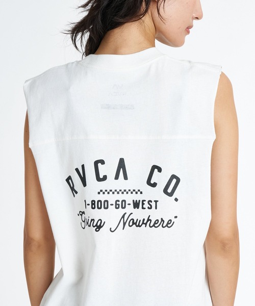 RVCA(ルーカ)の「RVCA ウィメンズ CUTOFF TT タンクトップ 【2026年夏モデル】(タンクトップ・レディース・ブラック系その他/ブラック/ホワイト・MEDIUM/LARGE/SMALL)」の2枚目の写真