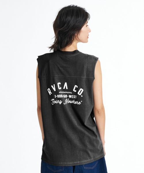 RVCA(ルーカ)の「RVCA ウィメンズ CUTOFF TT タンクトップ 【2026年夏モデル】(タンクトップ・レディース・ブラック系その他/ブラック/ホワイト・MEDIUM/LARGE/SMALL)」の1枚目の写真