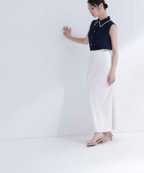 NATURAL BEAUTY BASIC(ナチュラルビューティーベーシック)の「【山本里菜さんコラボ】レーストリミングカラーブラウス(シャツ/ブラウス・レディース・ホワイト系その他/ネイビー系/ピンク系その他2・SMALL/MEDIUM)」の13枚目の写真