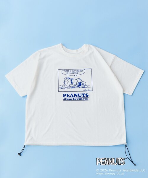 BIRTHDAY BAR(バースデイバー)の「【PEANUTS ピーナッツ】 Tシャツ リラックスデザイン(Tシャツ/カットソー・レディース・ホワイト/チャコールグレー・FREE)」の22枚目の写真