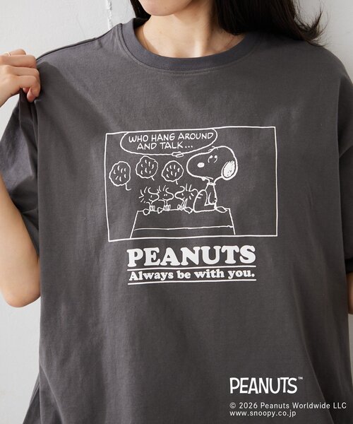 BIRTHDAY BAR(バースデイバー)の「【PEANUTS ピーナッツ】 Tシャツ リラックスデザイン(Tシャツ/カットソー・レディース・ホワイト/チャコールグレー・FREE)」の16枚目の写真