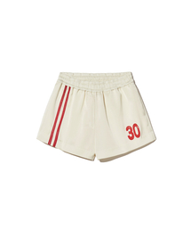 Line Satin Shorts Ivory