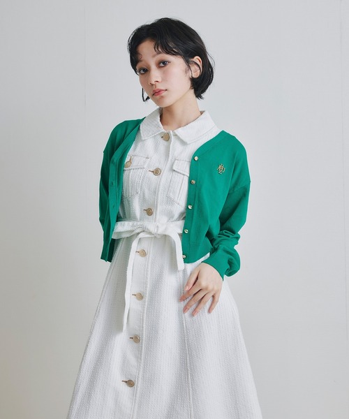 REDYAZEL(レディアゼル)の「レーザーカットデニムロングシャツワンピース(ワンピース・レディース・ホワイト/ネイビー/サックスブルー・SMALL/MEDIUM)」の20枚目の写真