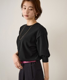 ROPE'（ロペ）の「コットンバッグボタンパフスリーブプルオーバー/イージーケア（ニット/セーター）」