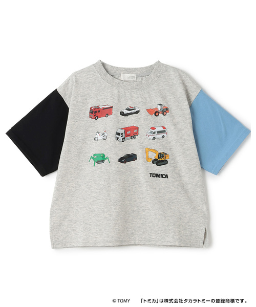 b・ROOM(ビールーム)の「【大人気カラー再入荷】【トミカ】【防汚・速乾・UV】【カイテキ天竺】TOMICA集合配色Tシャツ(Tシャツ/カットソー・キッズ・チャコール/トップグレー/オフホワイト・100cm/120cm/90cm/130cm/110cm)」の6枚目の写真