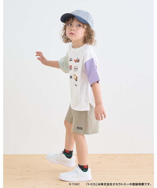 b・ROOM(ビールーム)の「【大人気カラー再入荷】【トミカ】【防汚・速乾・UV】【カイテキ天竺】TOMICA集合配色Tシャツ(Tシャツ/カットソー・キッズ・チャコール/トップグレー/オフホワイト・100cm/120cm/90cm/130cm/110cm)」の17枚目の写真