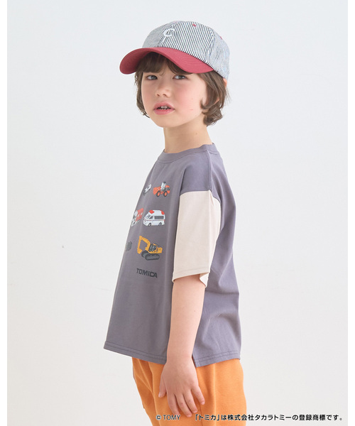 b・ROOM(ビールーム)の「【大人気カラー再入荷】【トミカ】【防汚・速乾・UV】【カイテキ天竺】TOMICA集合配色Tシャツ(Tシャツ/カットソー・キッズ・チャコール/トップグレー/オフホワイト・100cm/120cm/90cm/130cm/110cm)」の19枚目の写真