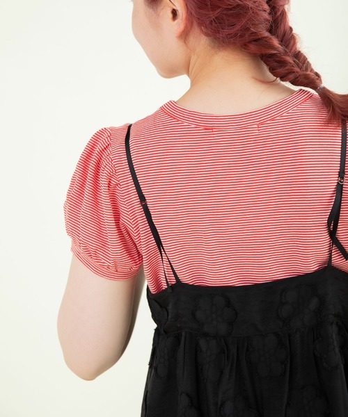 Dot&Stripes CHILD WOMAN(ドットアンドストライプス チャイルドウーマン)の「シアーフラワーカットジャカードキャミワンピース(ワンピース・レディース・ブラック・FREE)」の13枚目の写真