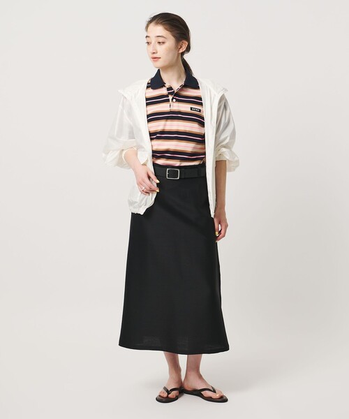 Scye（サイ）の「【別注】＜Scye ＞ボーダー ポロシャツ ‐united LOVE project 2026（Tシャツ/カットソー・レディース・ネイビー・38）」の5枚目の写真