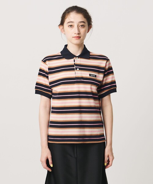 Scye（サイ）の「【別注】＜Scye ＞ボーダー ポロシャツ ‐united LOVE project 2026（Tシャツ/カットソー・レディース・ネイビー・38）」の6枚目の写真