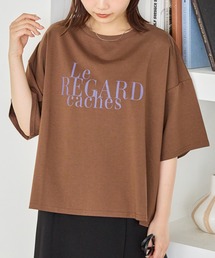 LAVEANGE | ワイドシルエットロゴTシャツ｜大人カジュアル/こなれ感 / 抜け感/オーバーサイズ/ゆるシルエット/半袖(Tシャツ/カットソー)