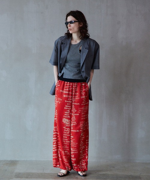 MAISON SPECIAL(メゾンスペシャル)の「【2026Summer PRE-ORDER】Handro Go Easy Pants/ハンドロゴイージーパンツ(その他パンツ・レディース・ブラック/ホワイト/レッド・36/38)」の3枚目の写真